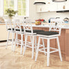 Swivel Bar Stools Set of 4 Counter Height Barstools with Backrest Upholstered Seat Cushion-29 Inches