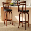 Swivel Bar Stools Set of 2 Counter Height Faux Leather Upholstered Barstools-29 Inhces