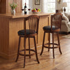 Swivel Bar Stools with Backrests and Wood Frame for Kitchen Island-29 Inch