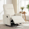 Swivel Rocking Chair 360° Nursery Reclining Rocker Armchair with Cushioned Back-Beige