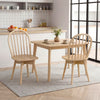 Swivel Windsor Dining Chairs Set of 2 with Solid Rubber Wood Frame-Natural
