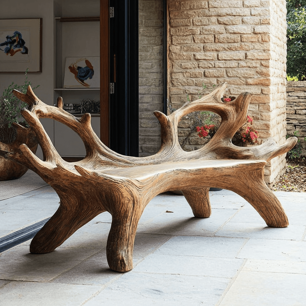 Sylvan Crest Live Edge Outdoor Bench