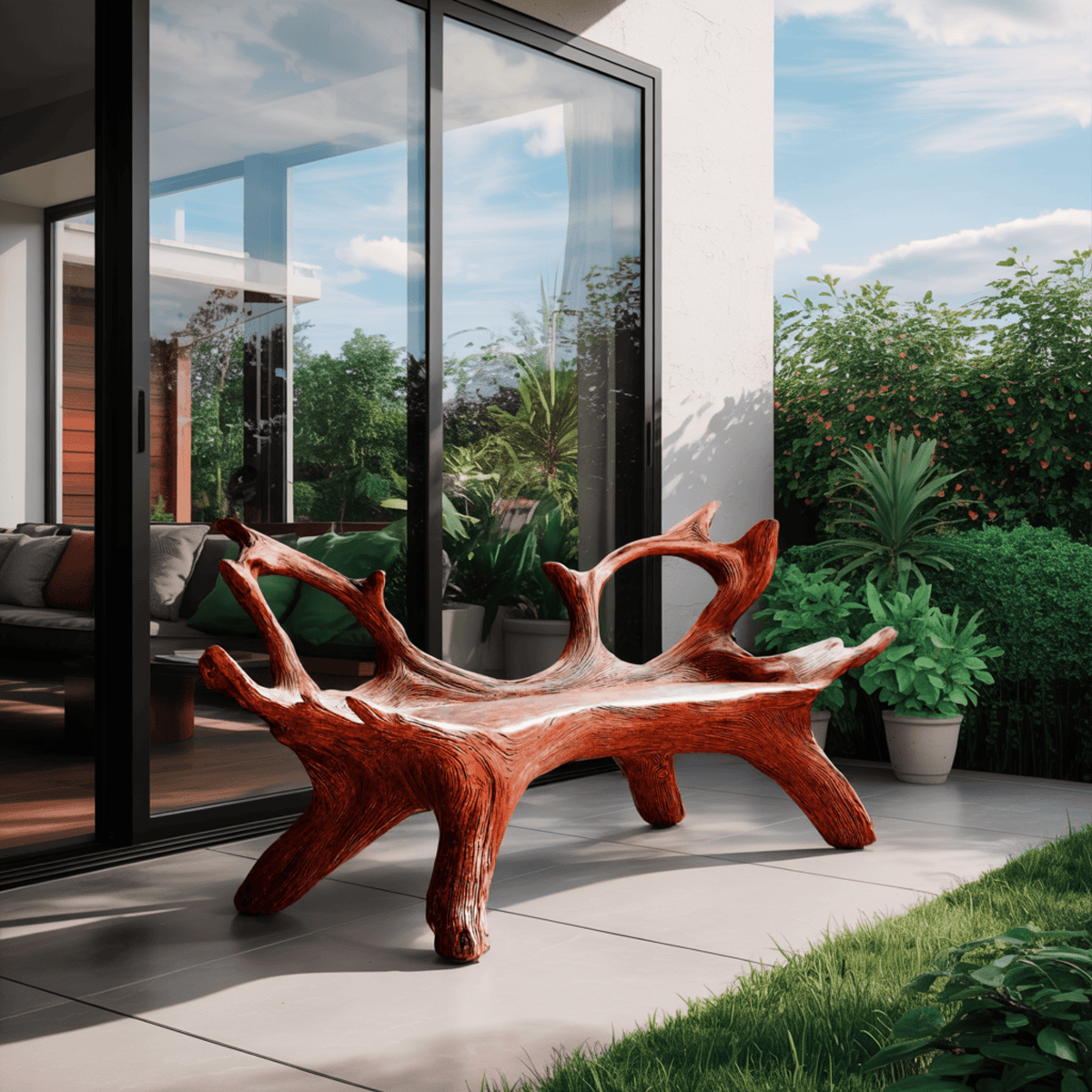 Sylvan Crest Live Edge Outdoor Bench