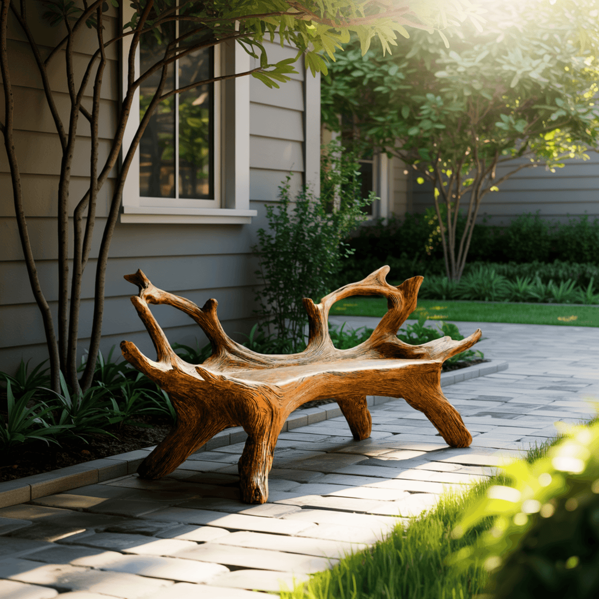 Sylvan Crest Live Edge Outdoor Bench