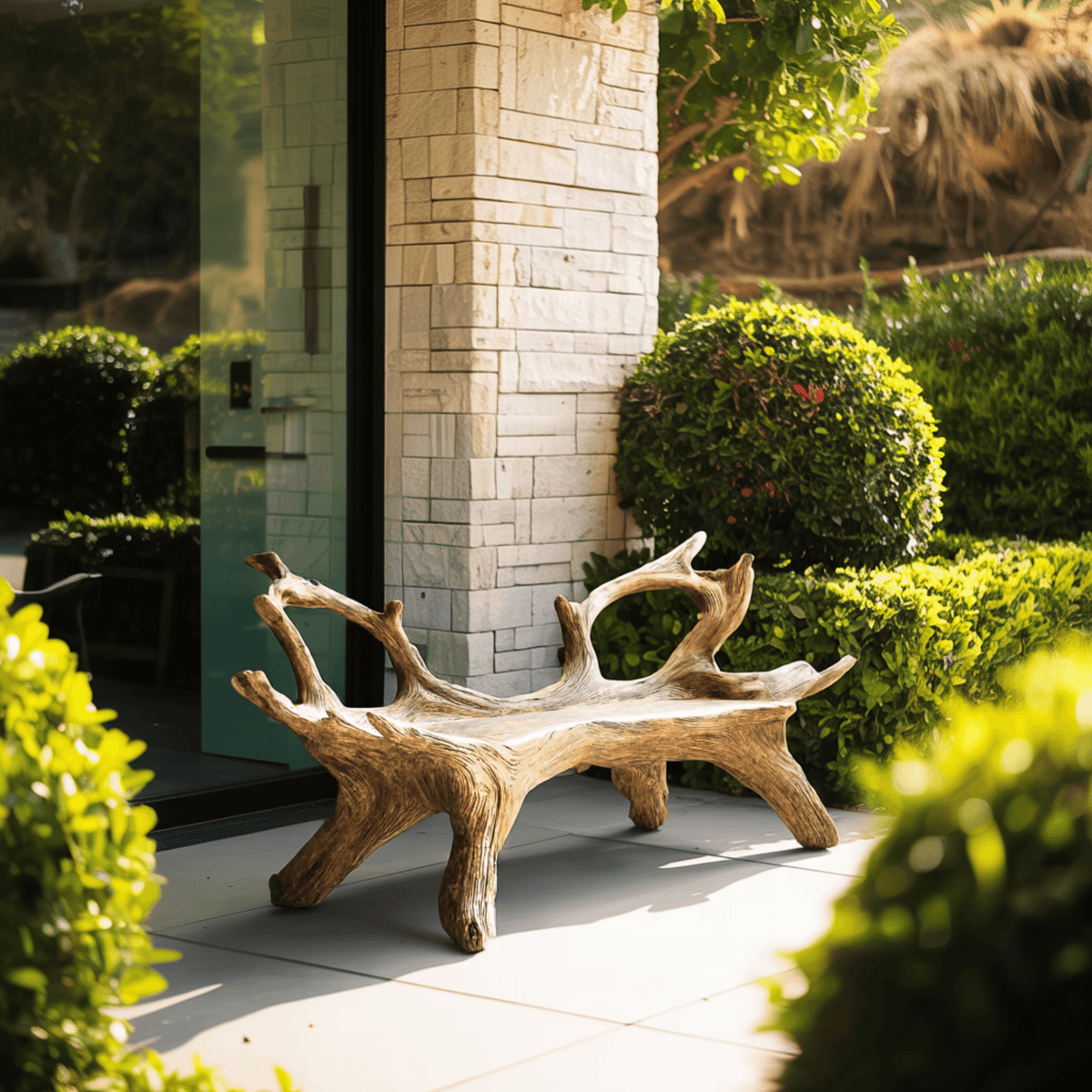 Sylvan Crest Live Edge Outdoor Bench