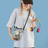 Synthetic Leather Phone Bag - Horse Print Adjustable Strap