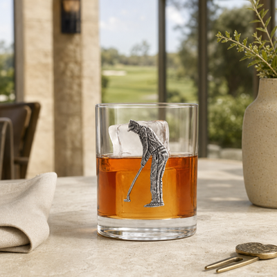 Golfer Double Old Fashioned Glass