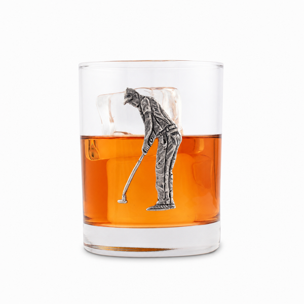Golfer Double Old Fashioned Glass