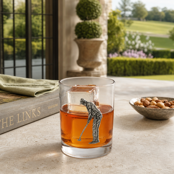 Golfer Double Old Fashioned Glass