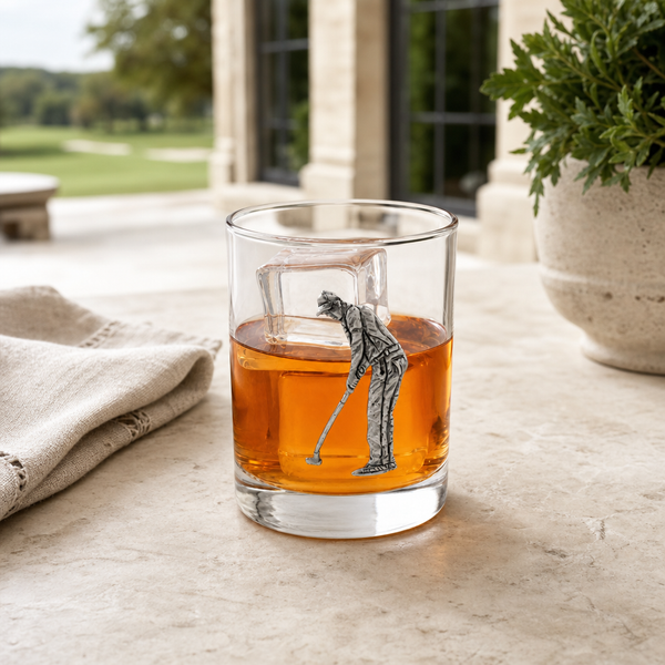 Golfer Double Old Fashioned Glass