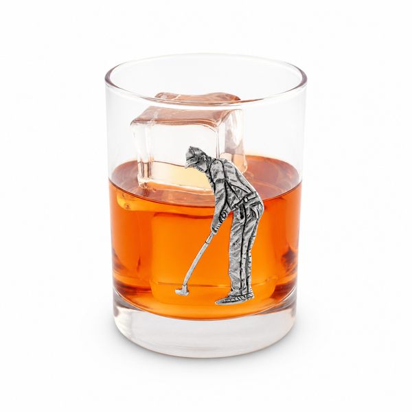 Golfer Double Old Fashioned Glass