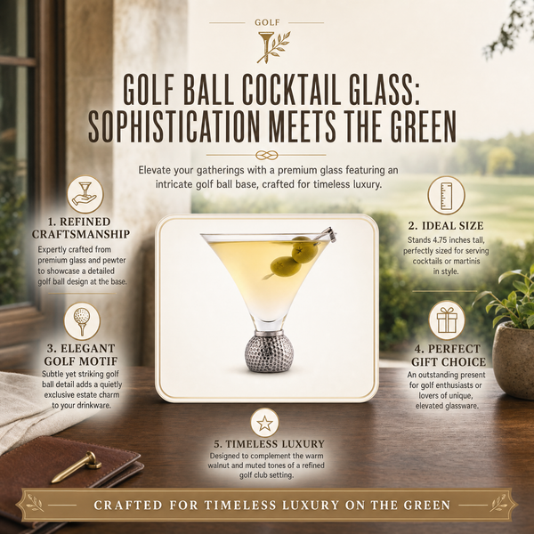 Golf Ball Cocktail /  Martini Glass