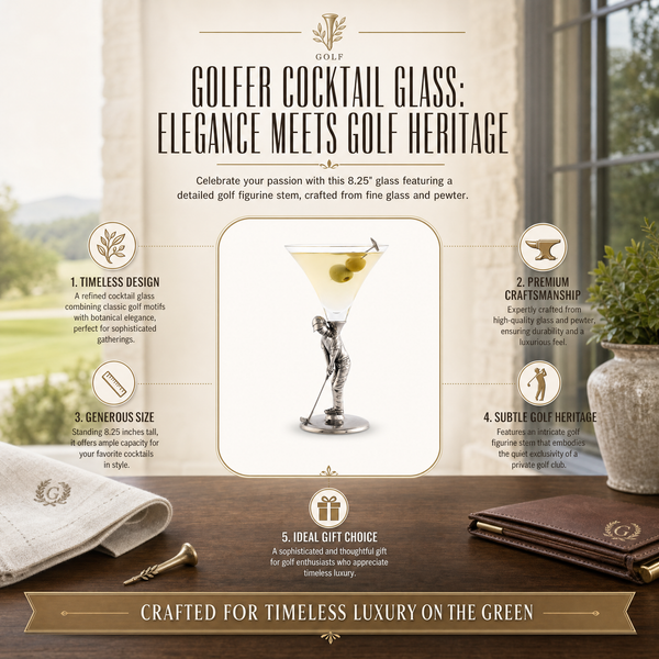 Golfer Cocktail Glass