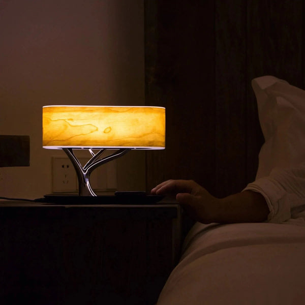 Table Lamp With Speaker & Wireless Charger Iluminating