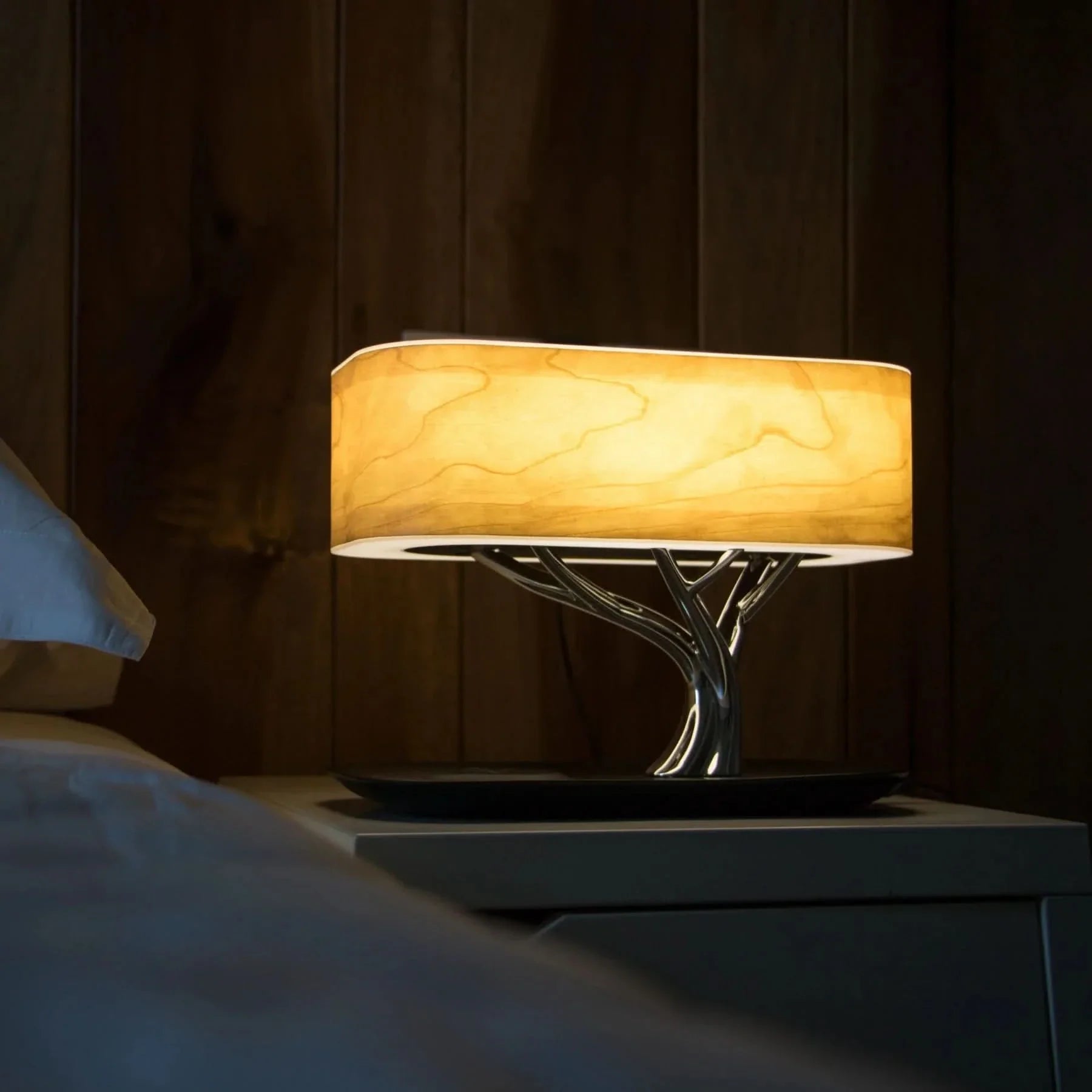 Table Lamp With Speaker & Wireless Charger Iluminating