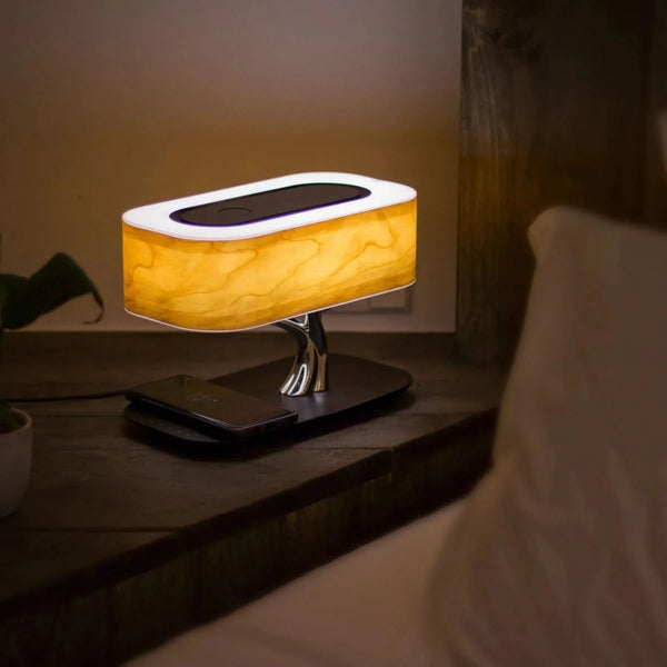 Table Lamp With Speaker & Wireless Charger Iluminating