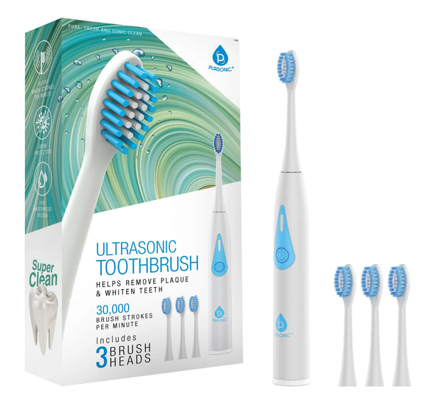 Triple-Head Electric Tooth Wizard - 30,000 Strokes Per a Minute - Gifts for You 'n Me