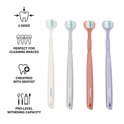 Portable Sonic Toothbrush with Travel Case & 360° Toothbrush Set