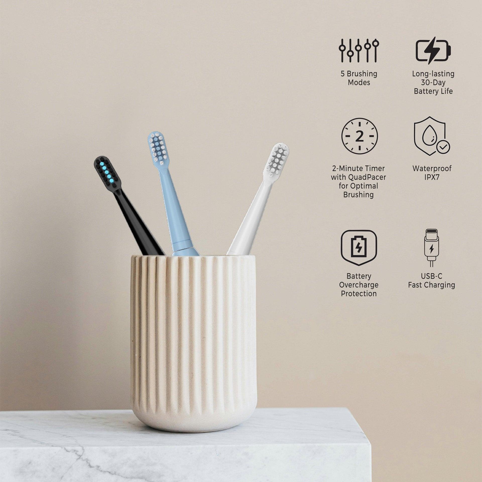 USB Rechargeable Electric Toothbrush Pursonic