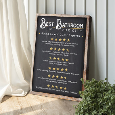 Best Bathroom In The City Sign II