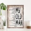 My Old Man, Happy Father's Day Sign