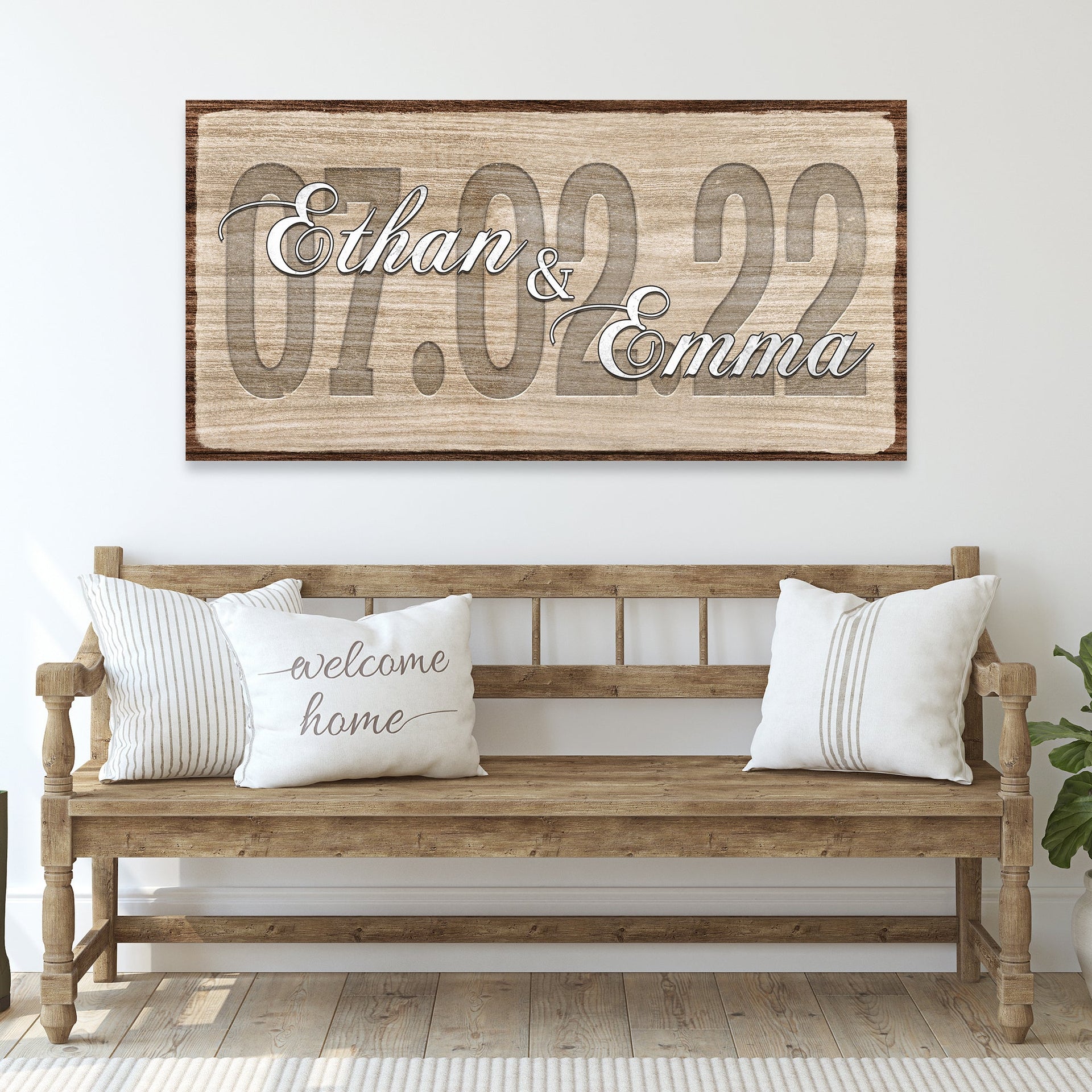 Couple Wedding Date Sign