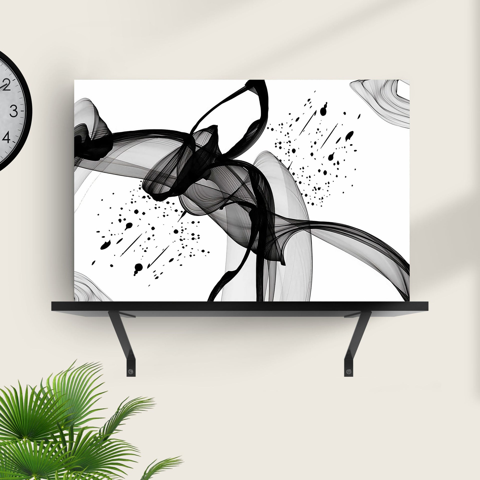Minimalist Black Abstract Canvas Wall Art