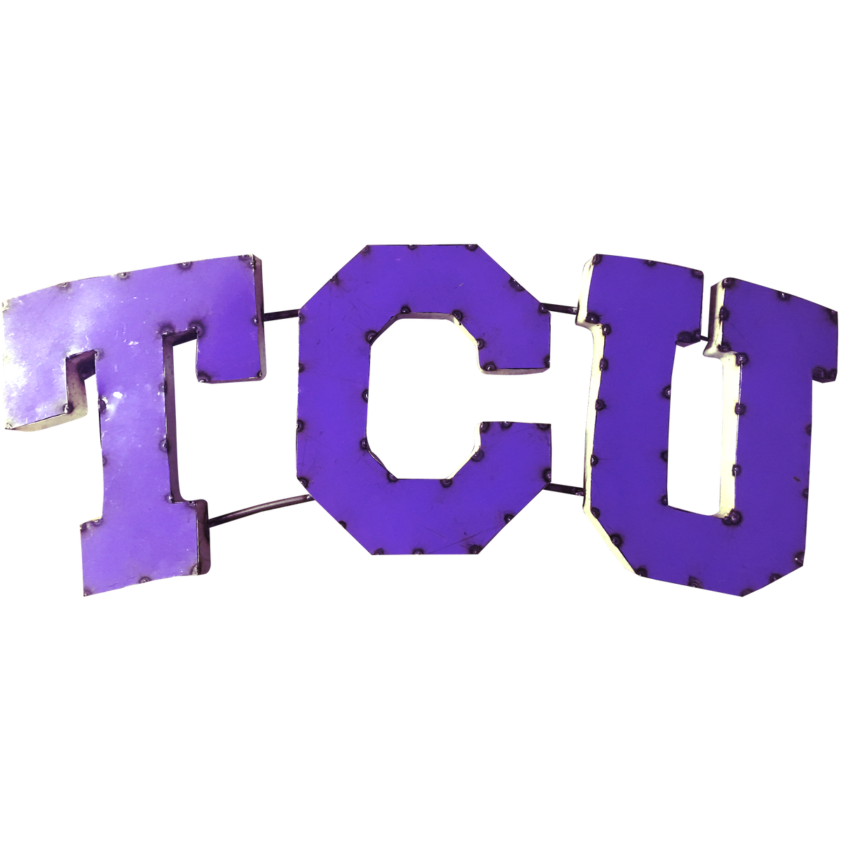 TCU Block Recycled Metal Wall Decor