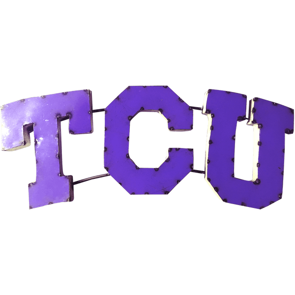 TCU Block Recycled Metal Wall Decor