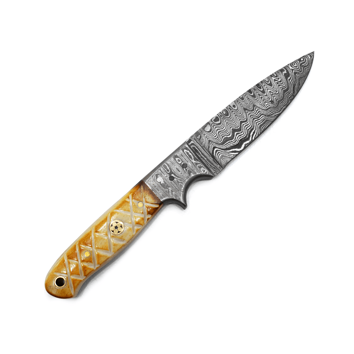 A classic all-round blade profile / Drop Point Damascus Blade TD-102
