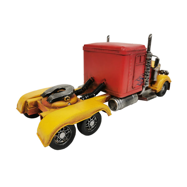 Red Semi-Truck Metal Model