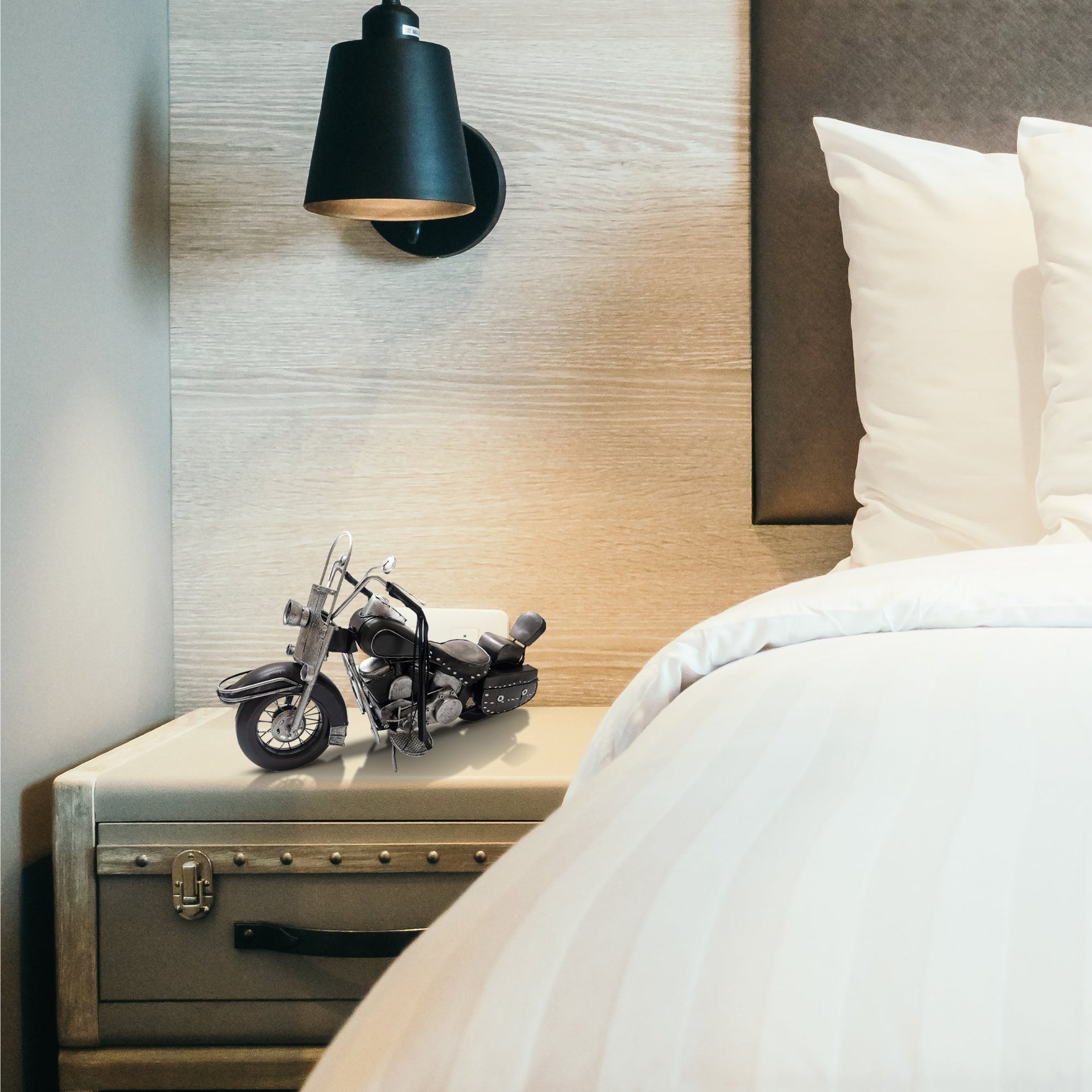 Black Metal Model Motorcycle