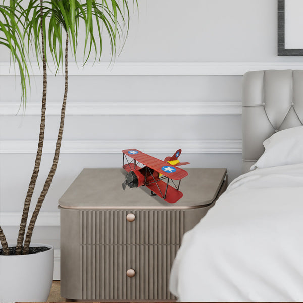 Red Airplane Model Décor