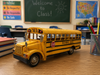 Vintage Metal School Bus Model Décor