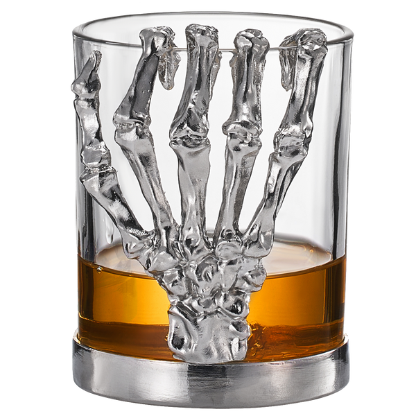 Skeleton Whiskey Glass Tumbler | Single | 10oz Halloween Skeleton Glasses 4.3