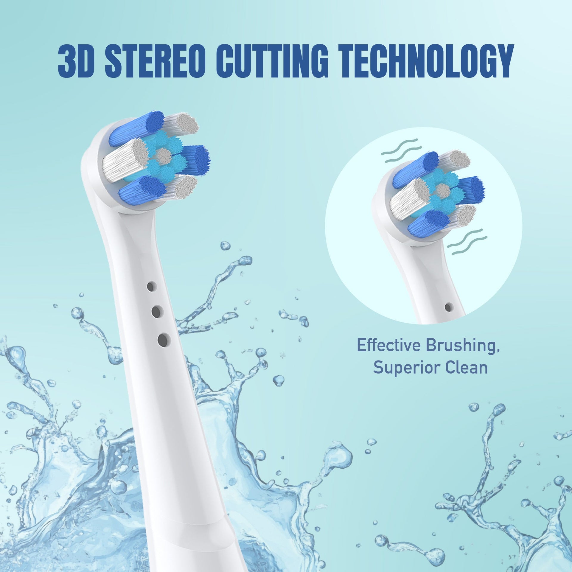 4-Pack Replacement Brush Heads Compatible with Oral-B iO Series 2–10