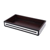 Vanity Tray Parlour Concentric Bone & Resin Inlay, Black & White - 10" x 6" - Black / 10x6