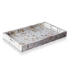 Decorative Tray Discovery Jewel Grande Pattern Mother of Pearl & Resin Inlay Collection in 2 Sizes