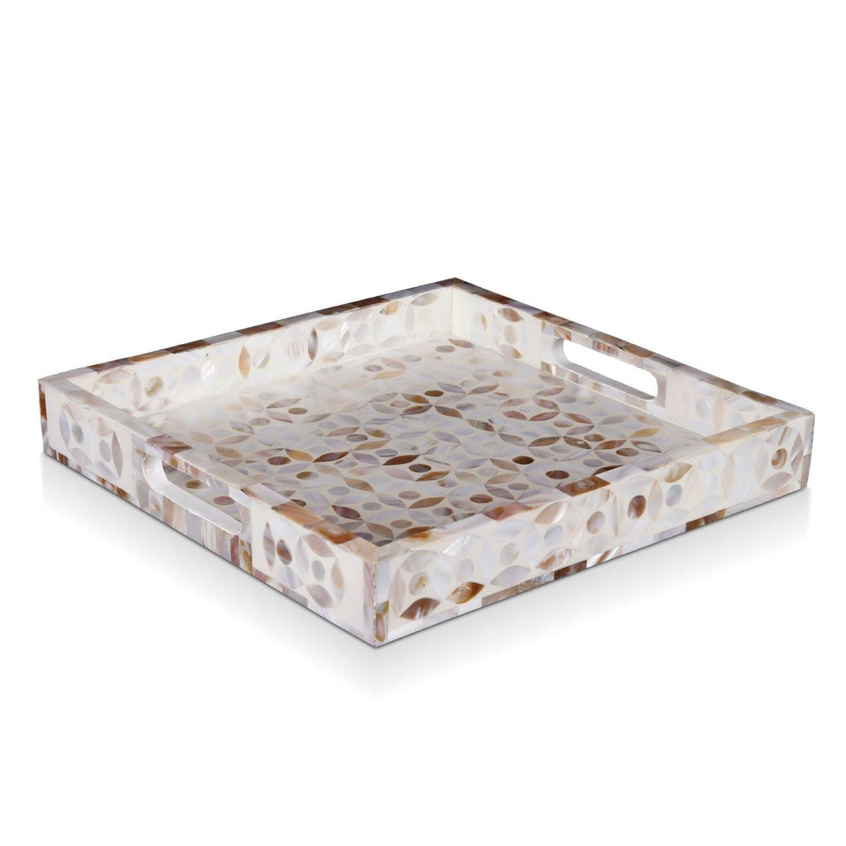 Decorative Tray Discovery Jewel Grande Pattern Mother of Pearl, White, 11
