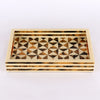 Decorative Tray Triangle Pattern Resin Inlay Collection in 12x8