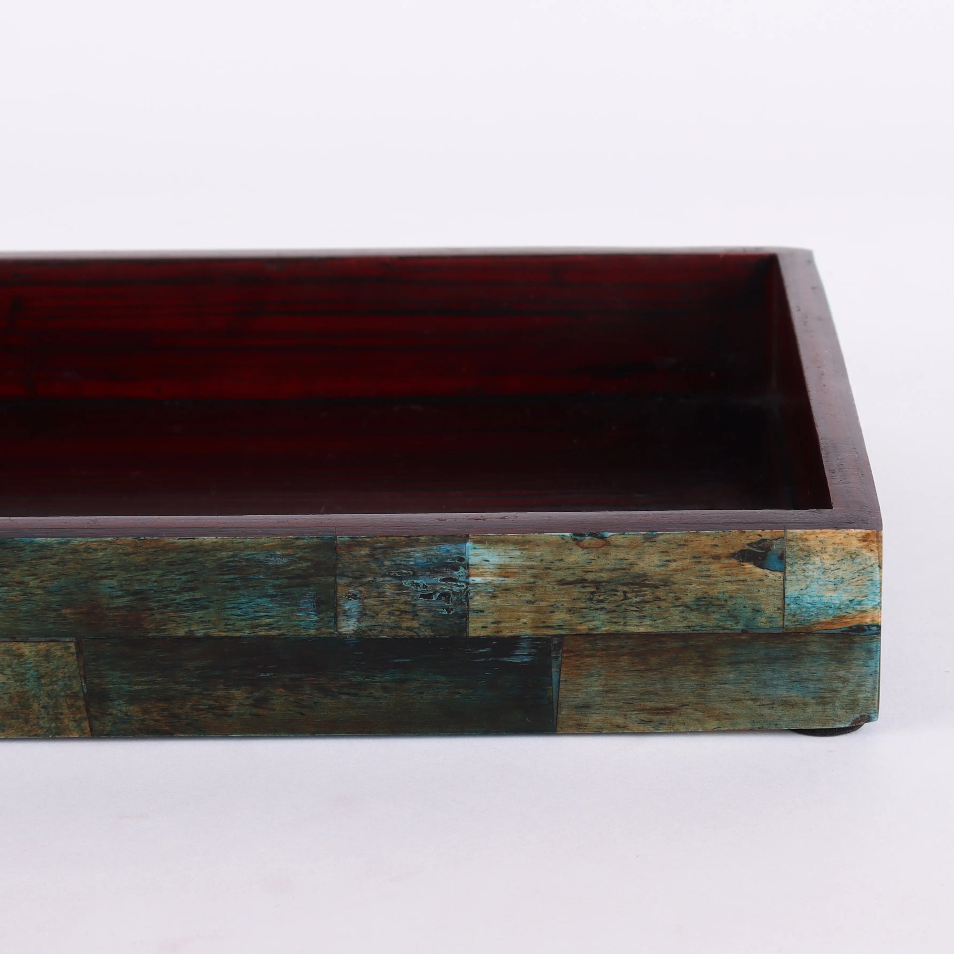 Vanity Tray Verdigris Pattern Bone Inlay Collection in 10x6