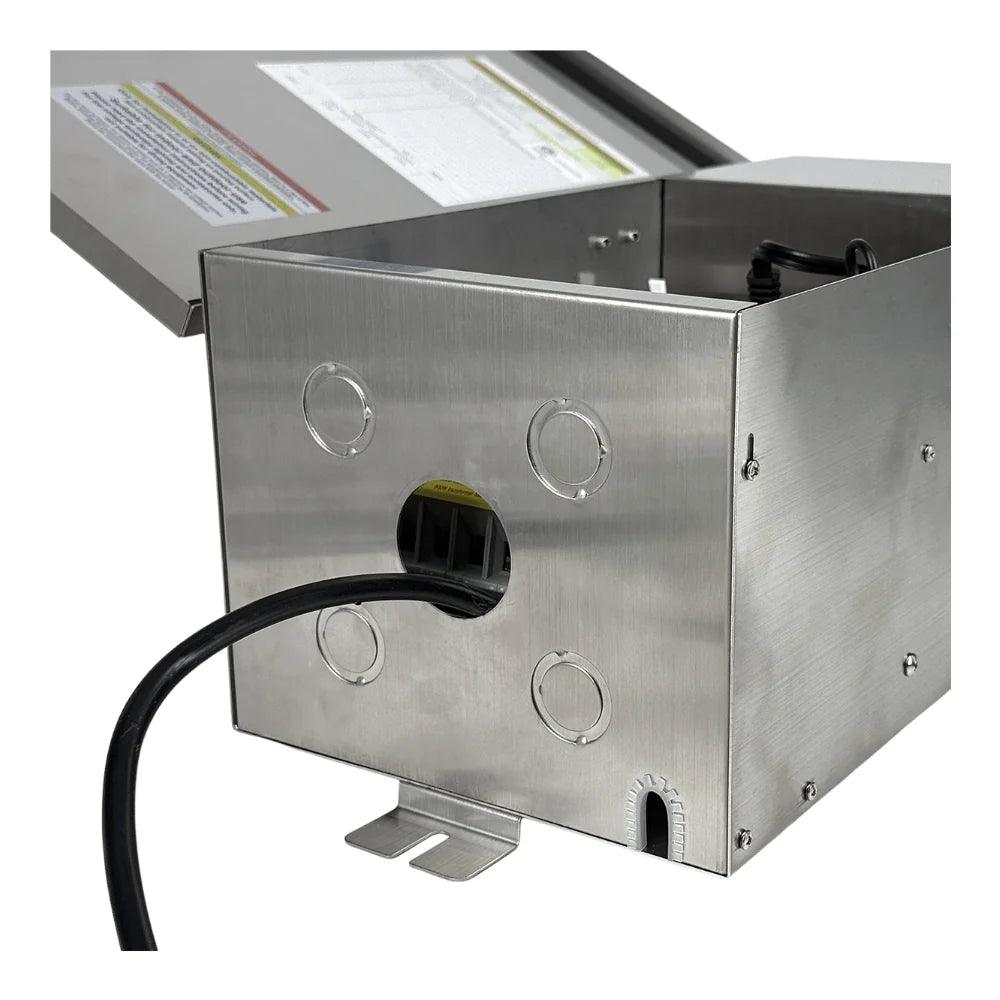TSRPT900 900W Multi Tap 12V Low Voltage Manual Stainless Steel Transformer IP65 Waterproof