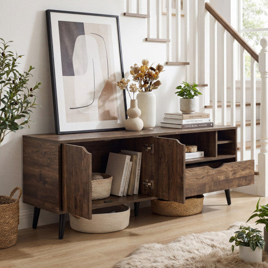 TV Stand for TVs up to 65 Inches Rustic Entertainment Center-Brown