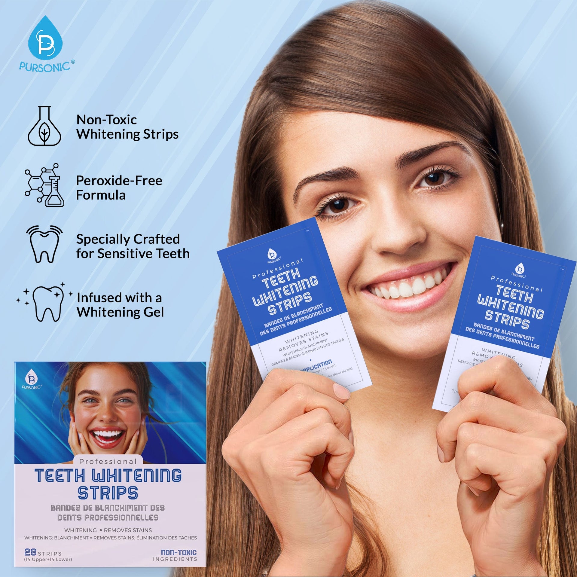 Ultimate Smile Brightening Bundle: PureWhite LED Kit, Rechargeable Rotary Toothbrush & Whitening Strips