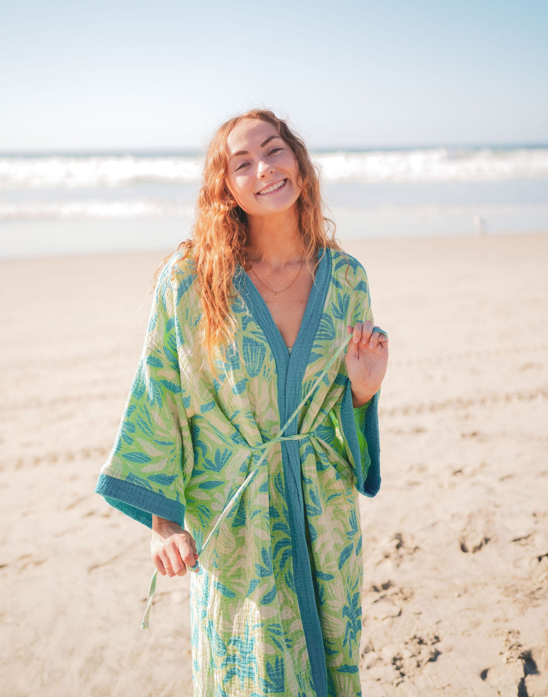 Muslin Cotton Kimono Bathrobe – 100% Turkish Cotton Unisex Muslin Kimono Robe (One Size)