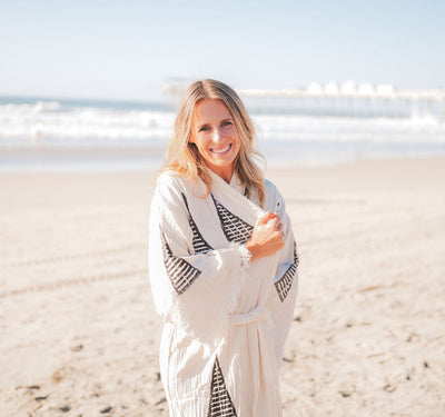 Turkish Cotton Muslin Kimono Robe – 100% Turkish Cotton Muslin Unisex Kimono Bathrobe (One Size)
