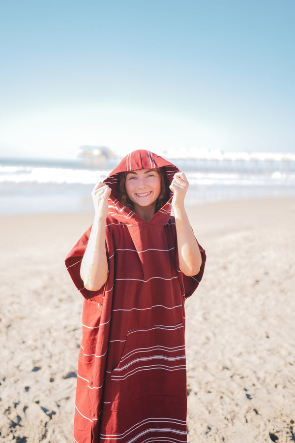 Delmar Terry Poncho – 100% Turkish Cotton Terrycloth Beach Cover-Up & Surf Poncho (One Size)