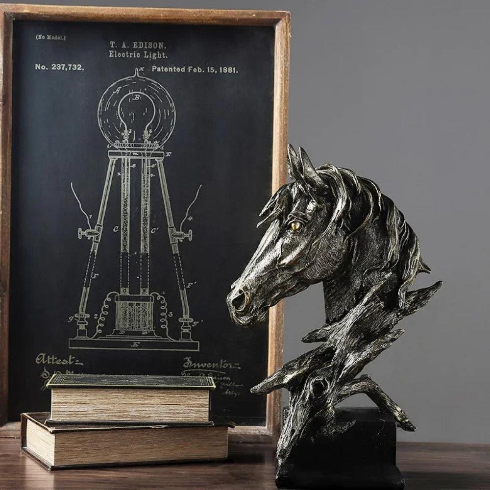 Table Decor - Rustic Horse Head Wooden