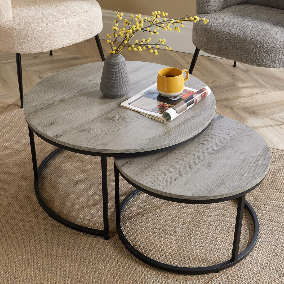 Tables - Stackable Grey Round