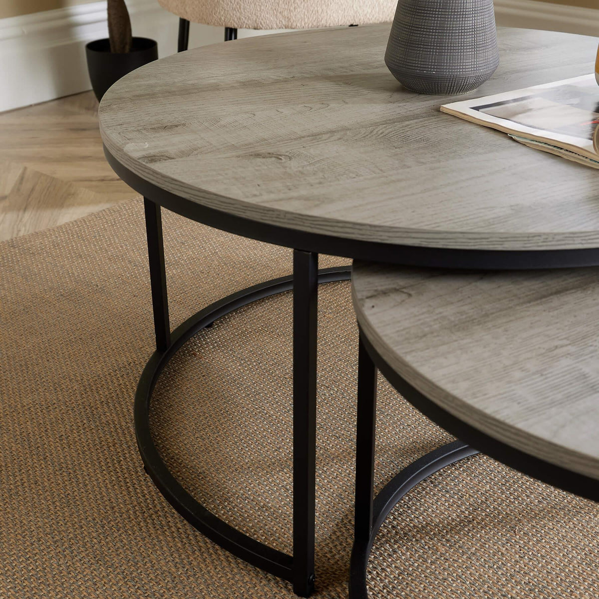 Tables - Stackable Grey Round